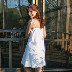Zoe Nightie in White Cotton