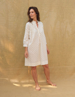 Kate Nightgown in Navy Dot