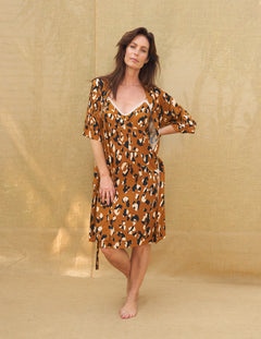 Maya Slip Dress in Leopard