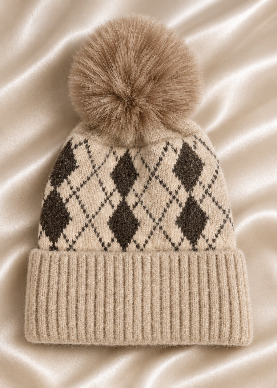 The Colette Argyle Pom Beanie