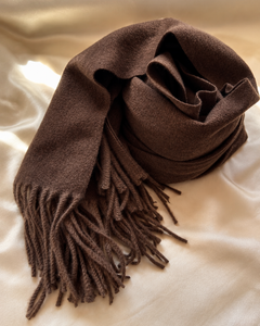 The Bianca Cashmere-Blend Scarf - Chocolate 🤎