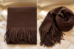 The Bianca Cashmere-Blend Scarf - Chocolate 🤎