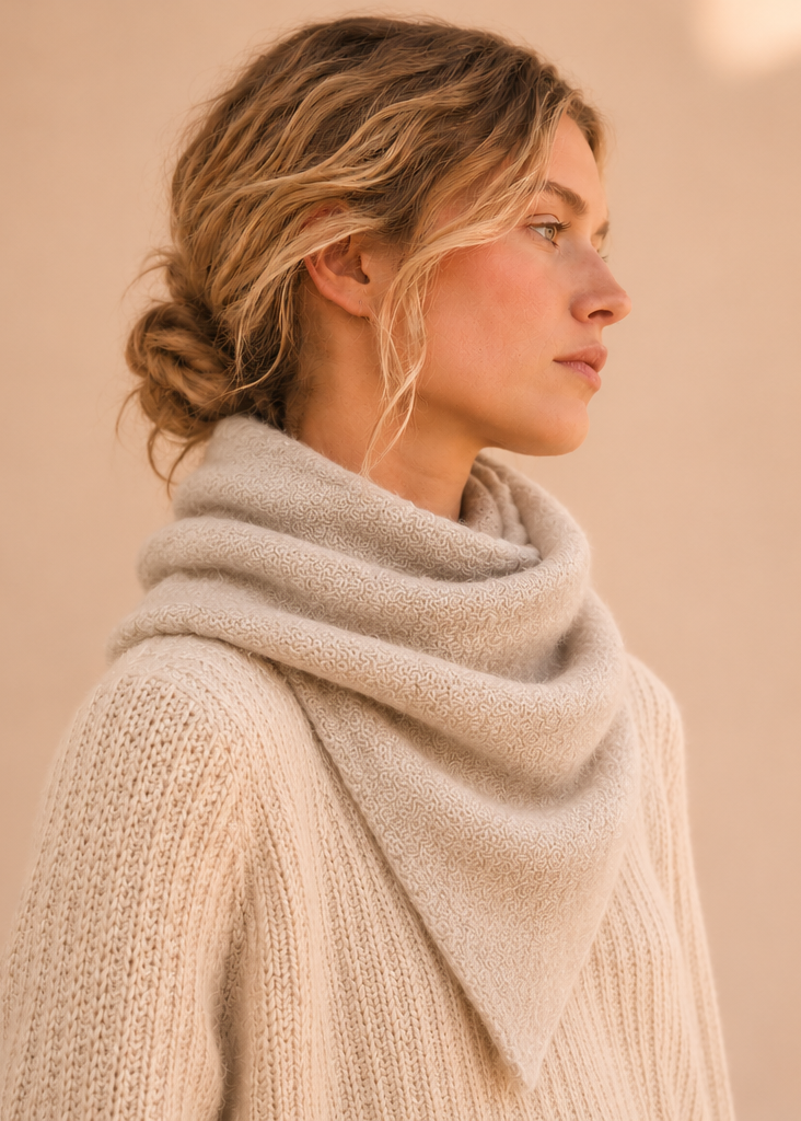 The Sienne Soft Knit Triangle Scarf