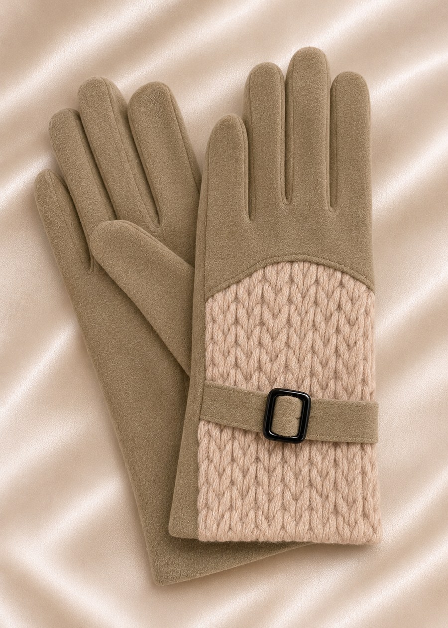 The Sylvie Knit-Trim Gloves