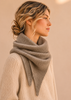 The Sienne Soft Knit Triangle Scarf