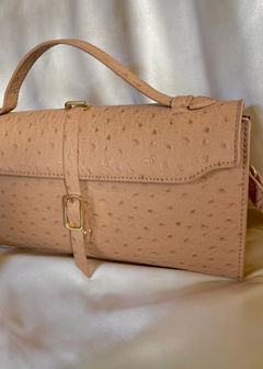 Toffee Ostrich Convertible Satchel