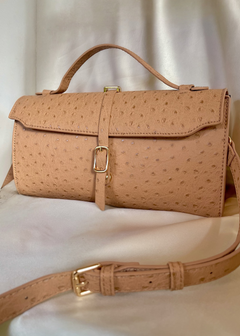 Toffee Ostrich Convertible Satchel