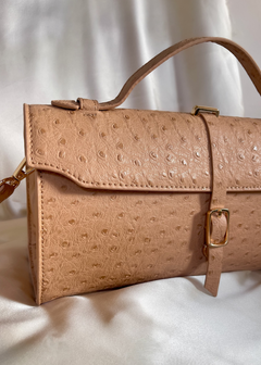 Toffee Ostrich Convertible Satchel