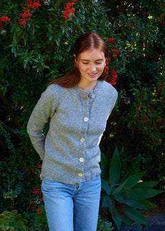 Anisa Alpaca Cardigan in Gray