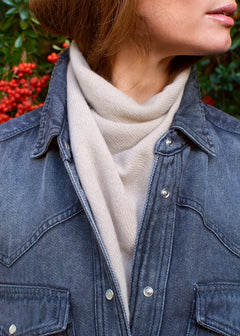 Cashmere Bandana in Sand