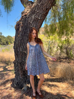 Ava in Sheer Dusty Blue
