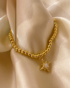 Starburst Charm Beaded Bracelet