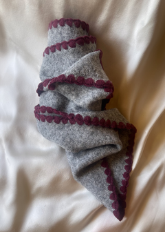 The Heirloom Scallop Knit Wrap - Heather Grey