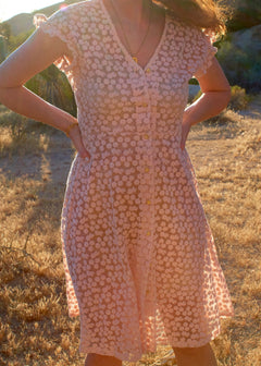 Erika Dress in Blush Bloom