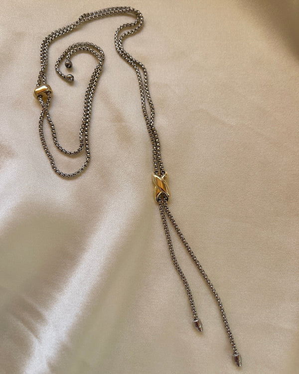 Noir Lariat Necklace