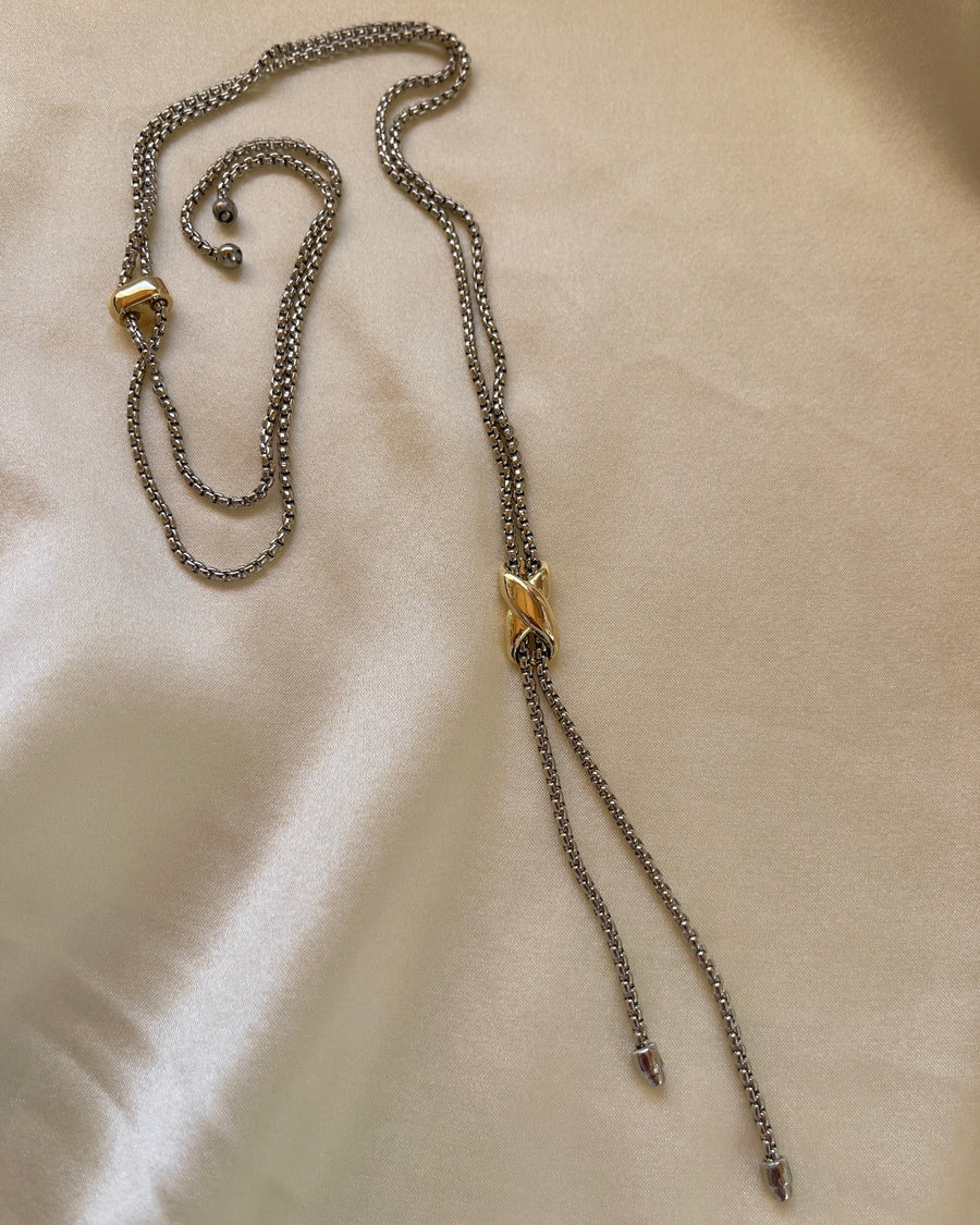 Noir Lariat Necklace