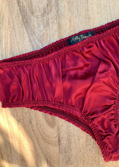 Bella Panties in Black Charmeuse Silk