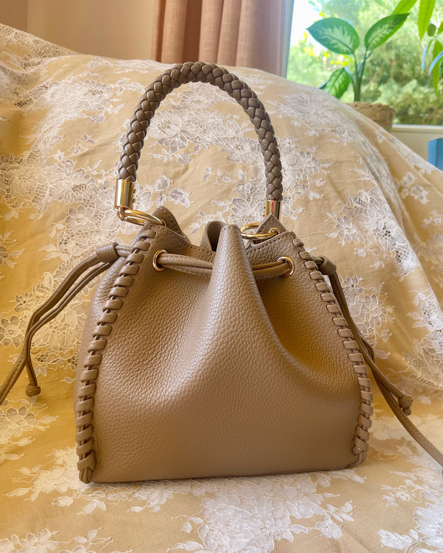 The Margot Bucket Bag – Taupe