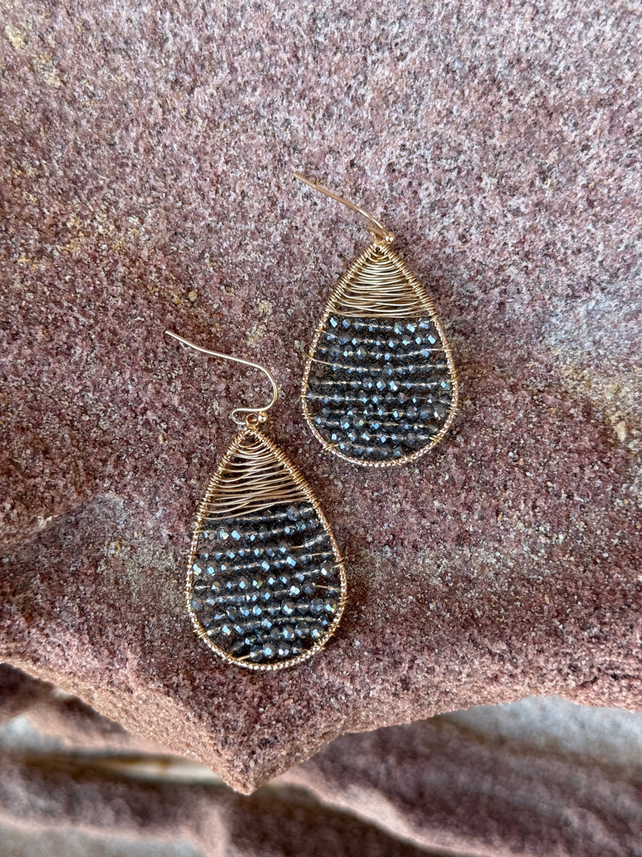 Liana Beaded Tear Dangle Earrings