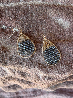 Liana Beaded Tear Dangle Earrings