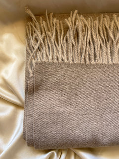 The Bianca Cashmere Blend Scarf — Mushroom Grey