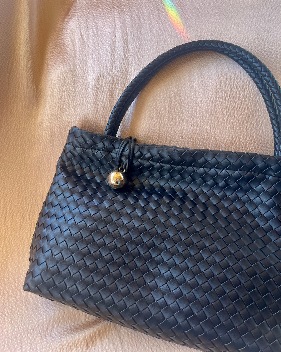 Truffle Weave Tote - Noir
