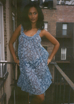 Ava in Sheer Dusty Blue