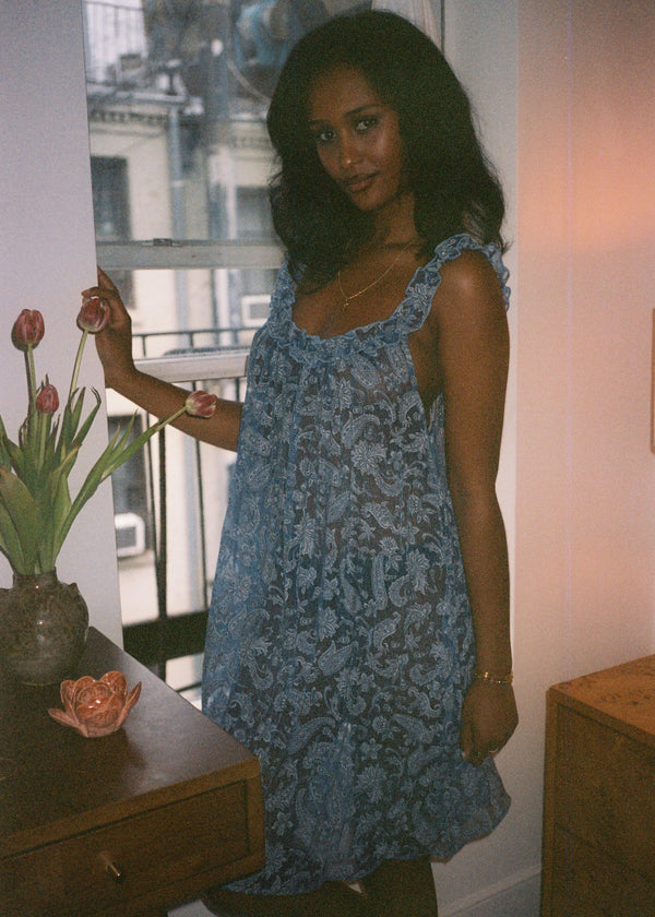 Ava in Sheer Dusty Blue