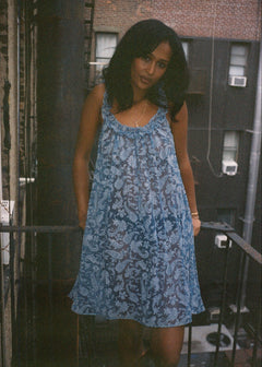 Ava in Sheer Dusty Blue