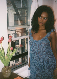 Ava in Sheer Dusty Blue