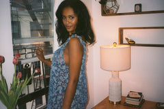 Ava in Sheer Dusty Blue