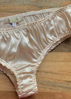 Bella Panties in Black Charmeuse Silk