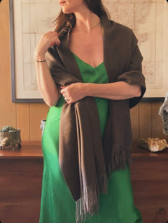 The Paloma Slip Dress — Emerald