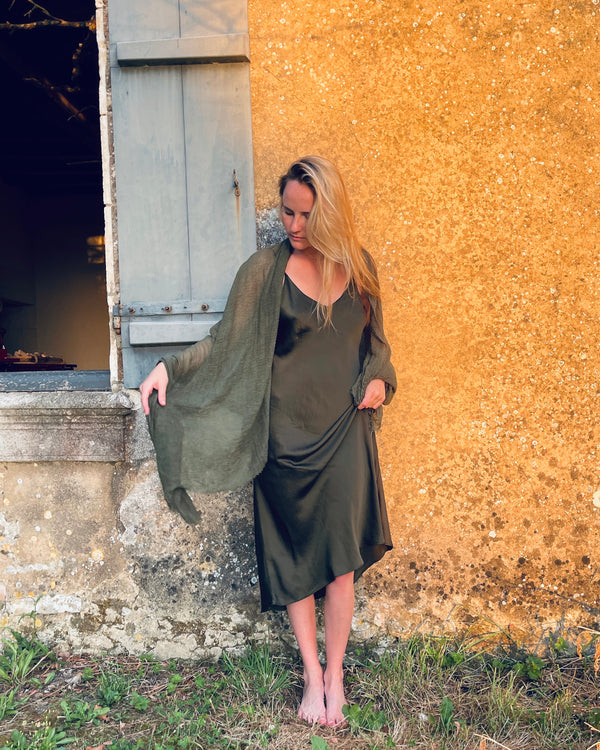 The Éloise Scarf in Deep Moss