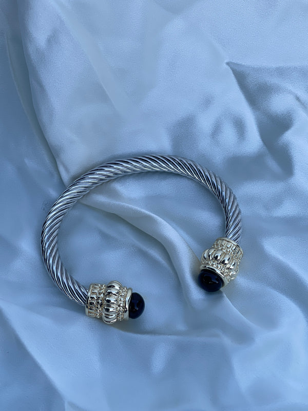 Silver/Gold Cable Cuff Bracelet