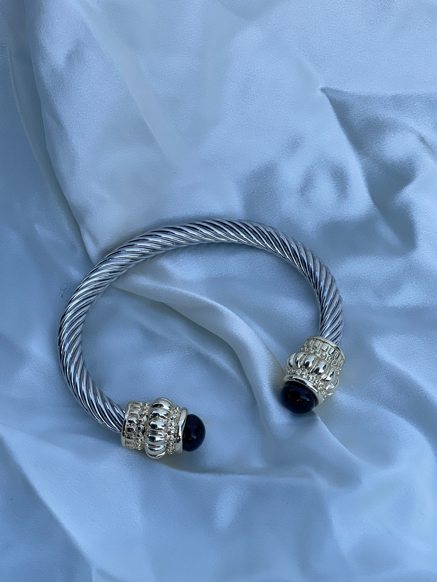 Silver/Gold Cable Cuff Bracelet