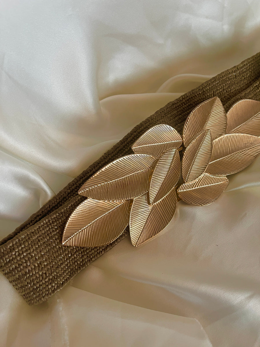 Laurel Leaf Stretch Belt