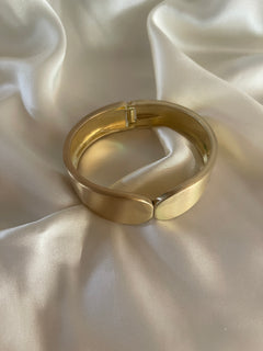 Brushed Gold Statement Bangle