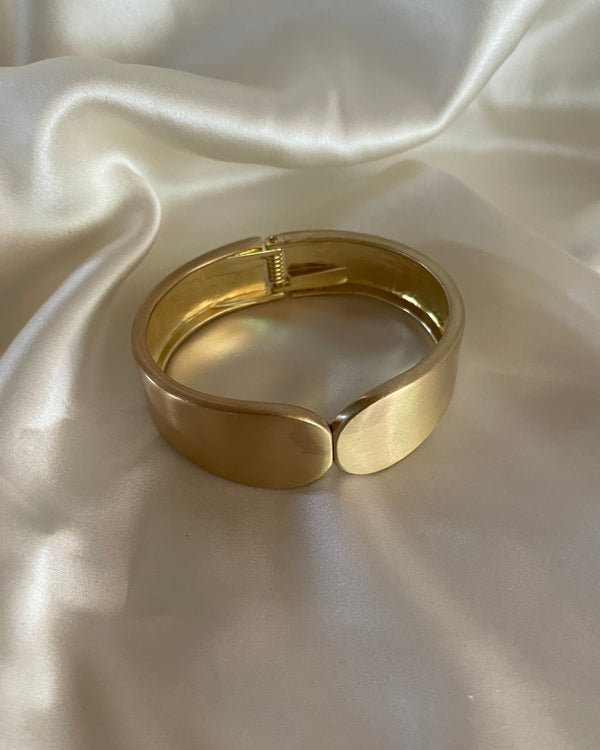 Brushed Gold Statement Bangle