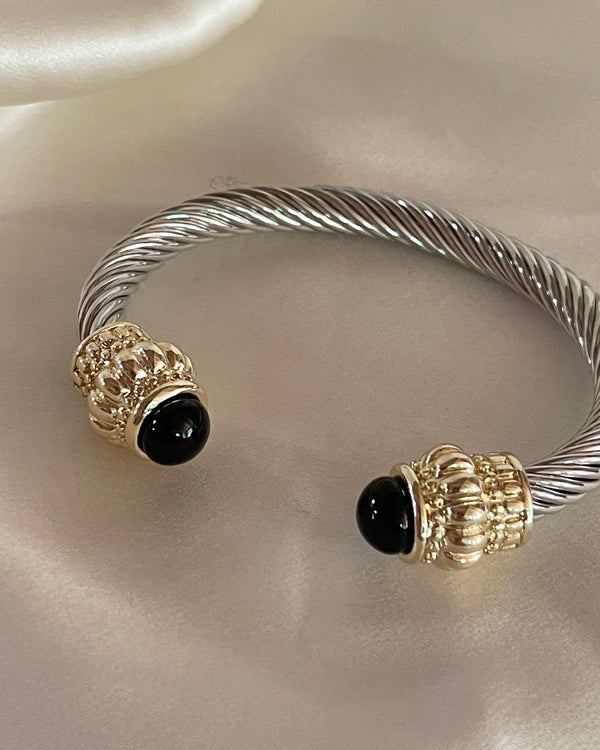 Silver/Gold Cable Cuff Bracelet