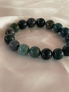Deep Green Moss Agate Bracelet