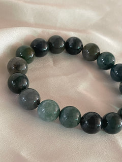 Deep Green Moss Agate Bracelet