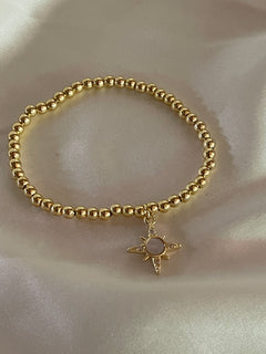 Starburst Charm Beaded Bracelet