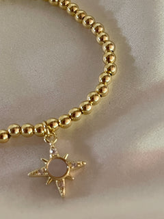 Starburst Charm Beaded Bracelet