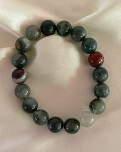 Bloodstone “Warrior” Stretch Bracelet