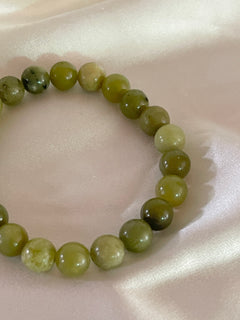 Green Jade “Abundance” Stretch Bracelet