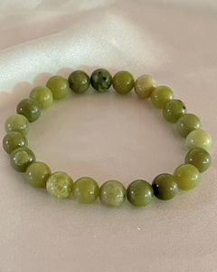 Green Jade “Abundance” Stretch Bracelet