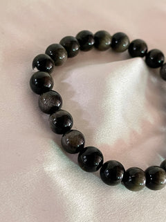 Charcoal Labradorite Bead Bracelet