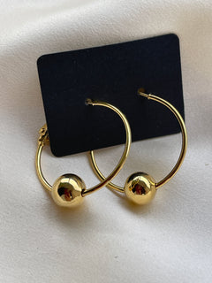 Golden Dot Hoop Earrings