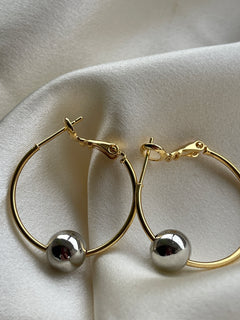Two-Tone Hoop Earrings
